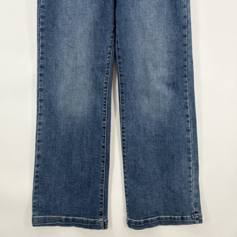 Freckled Poppy x Risen Jeans Bows Wide Leg Size 3 28x32 High Rise Tummy Control - Picture 4 of 16